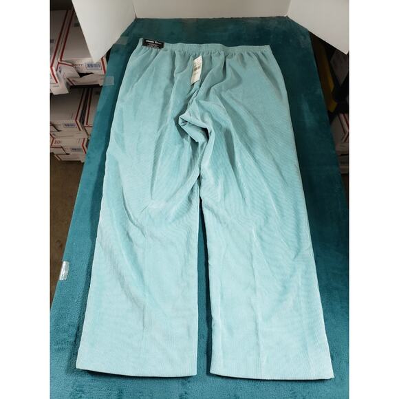 Alfred Dunner Pants Size 20 Womens Green Pull On Corduroy Stretch Ladies NWT - Picture 10 of 12